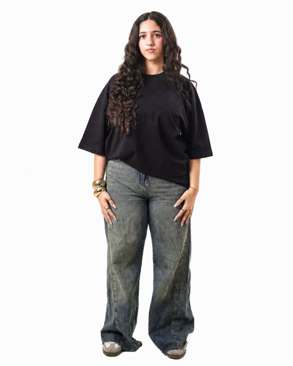 Oversized t-shirt -Black color