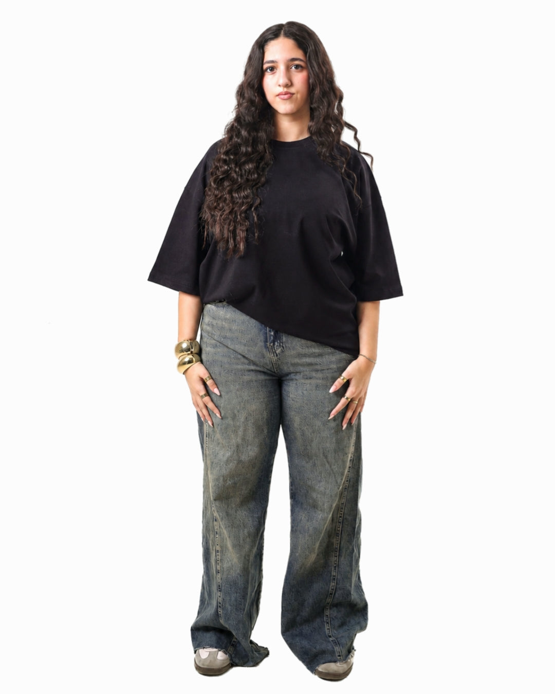 Oversized t-shirt -Black color