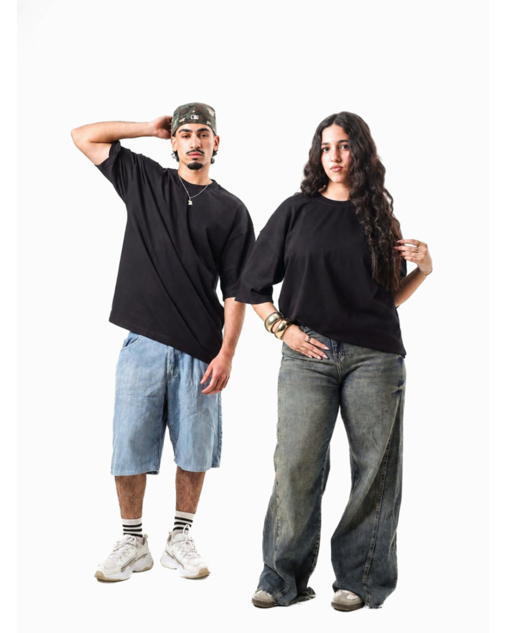 Oversized t-shirt -Black color