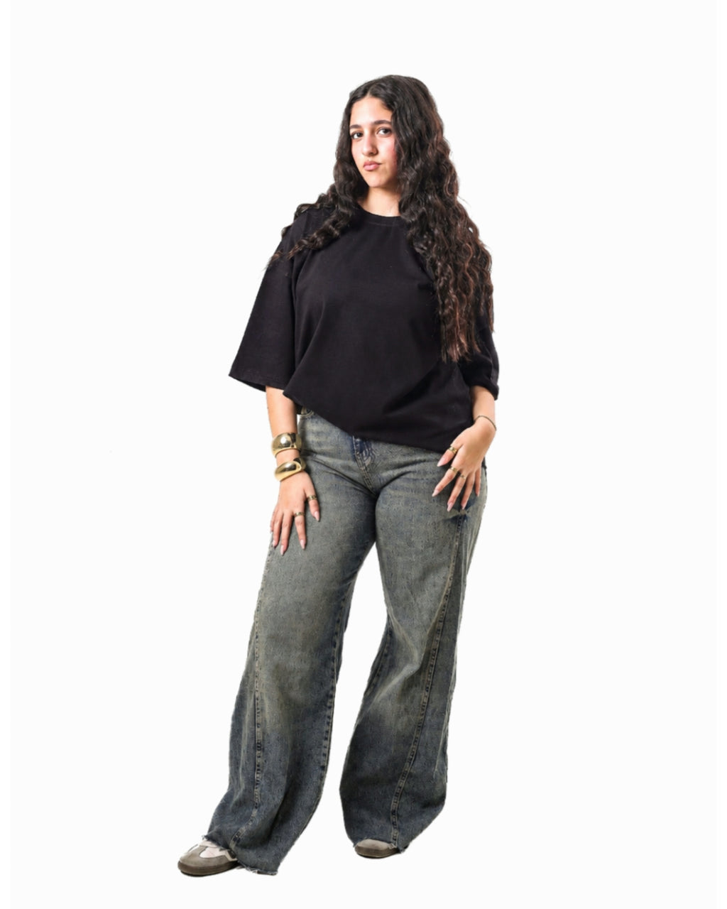 Oversized t-shirt -Black color