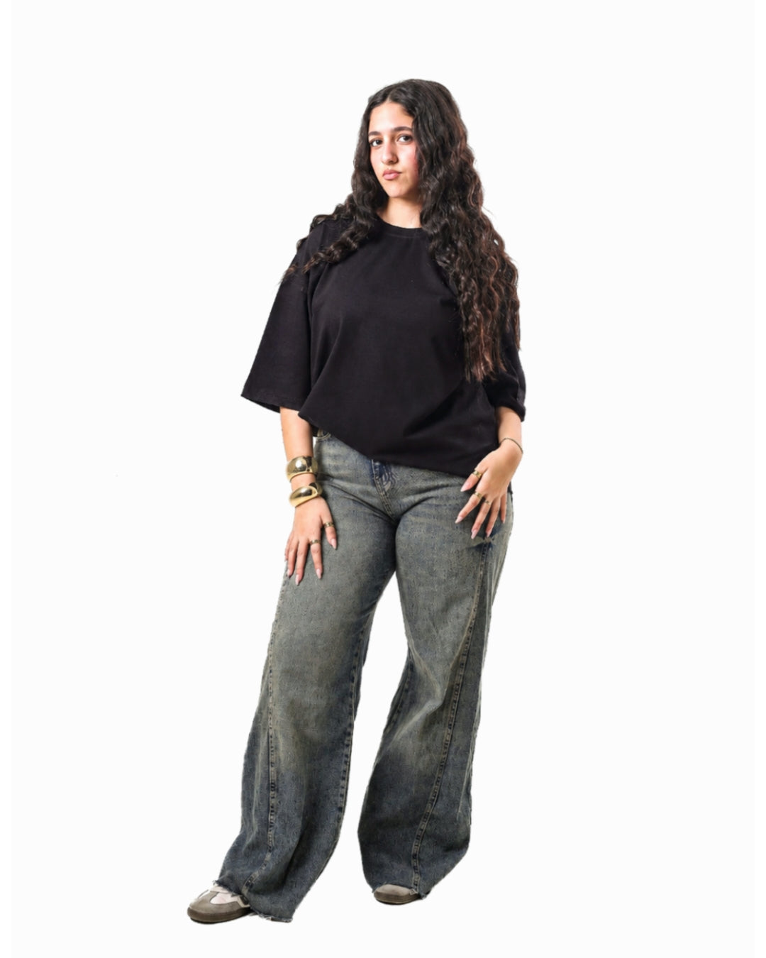 Oversized t-shirt -Black color