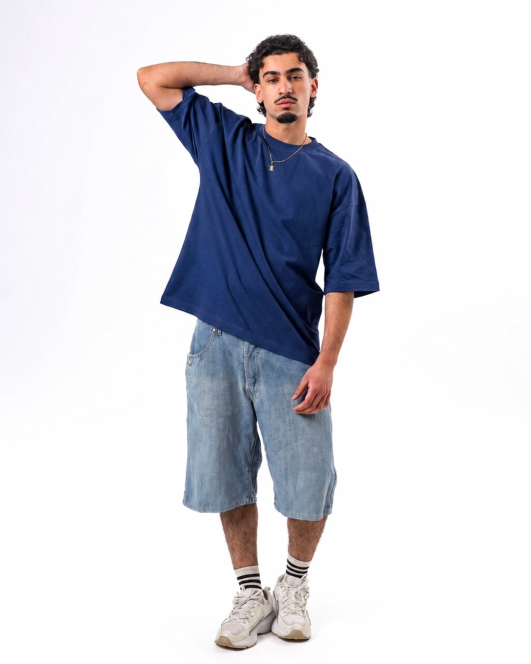 Oversized t-shirt - navy color