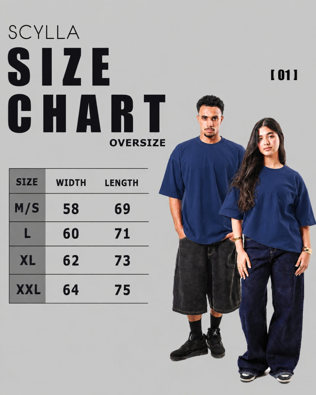Oversized t-shirt - navy color