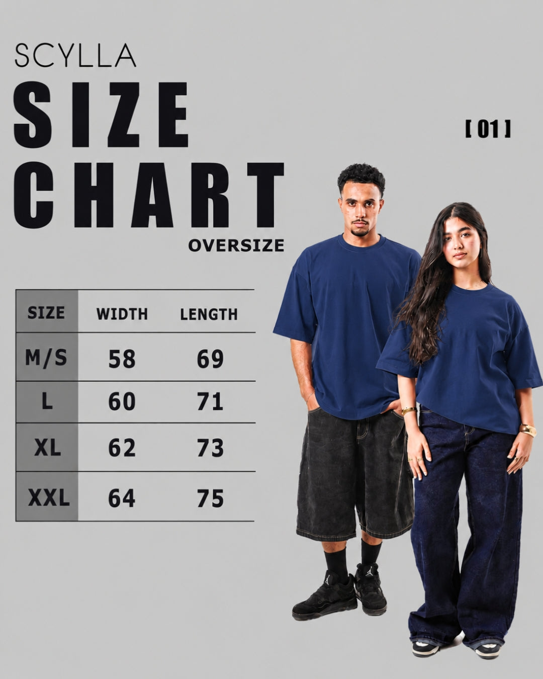 Oversized t-shirt - navy color
