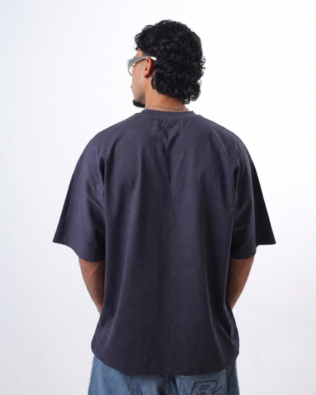 Oversized t-shirt -Dark gray color