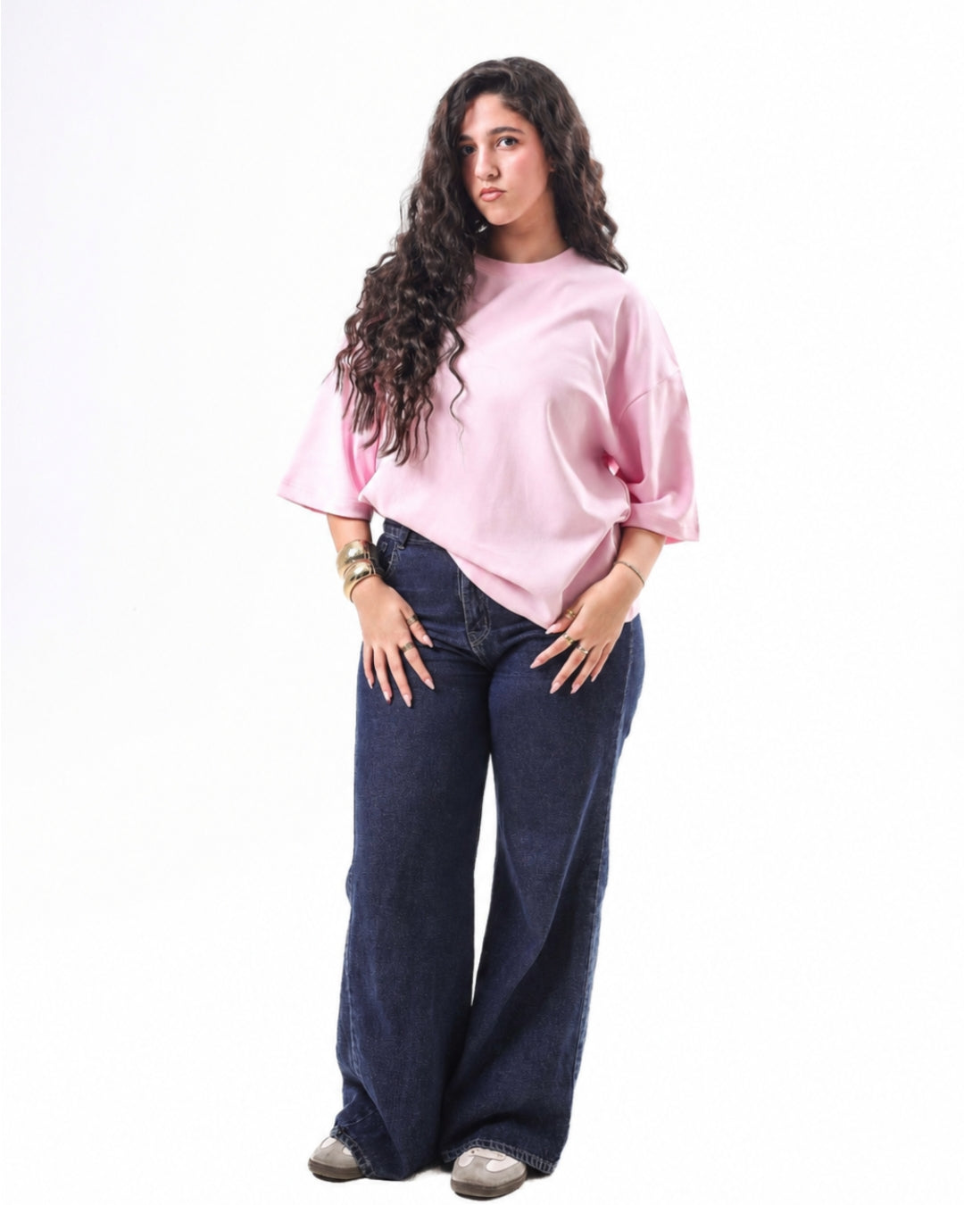 Oversized t-shirt -Pink color