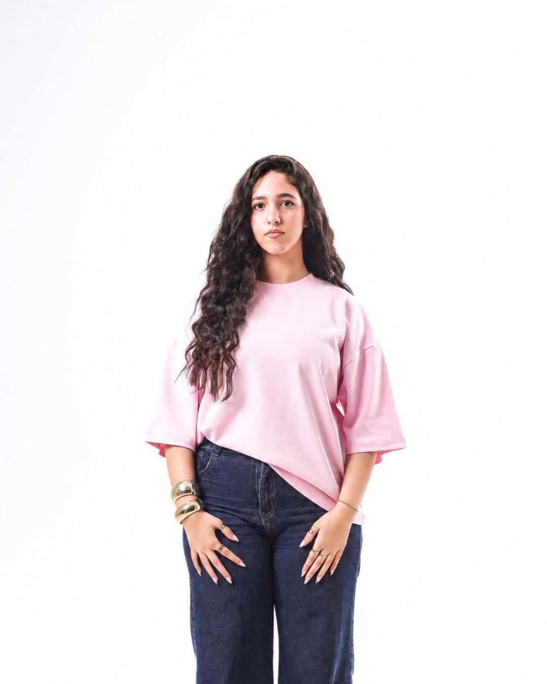 Oversized t-shirt -Pink color
