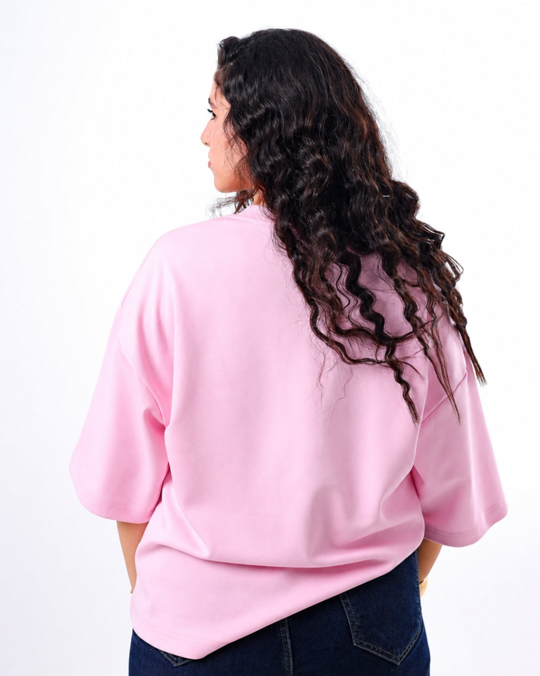 Oversized t-shirt -Pink color