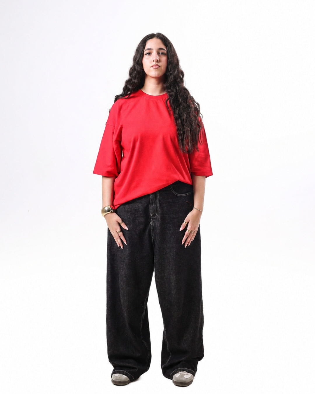 Oversized t-shirt -Red color