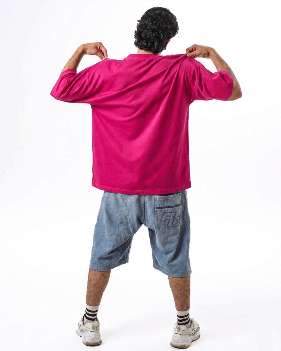 Oversized t-shirt -Fuchisa color