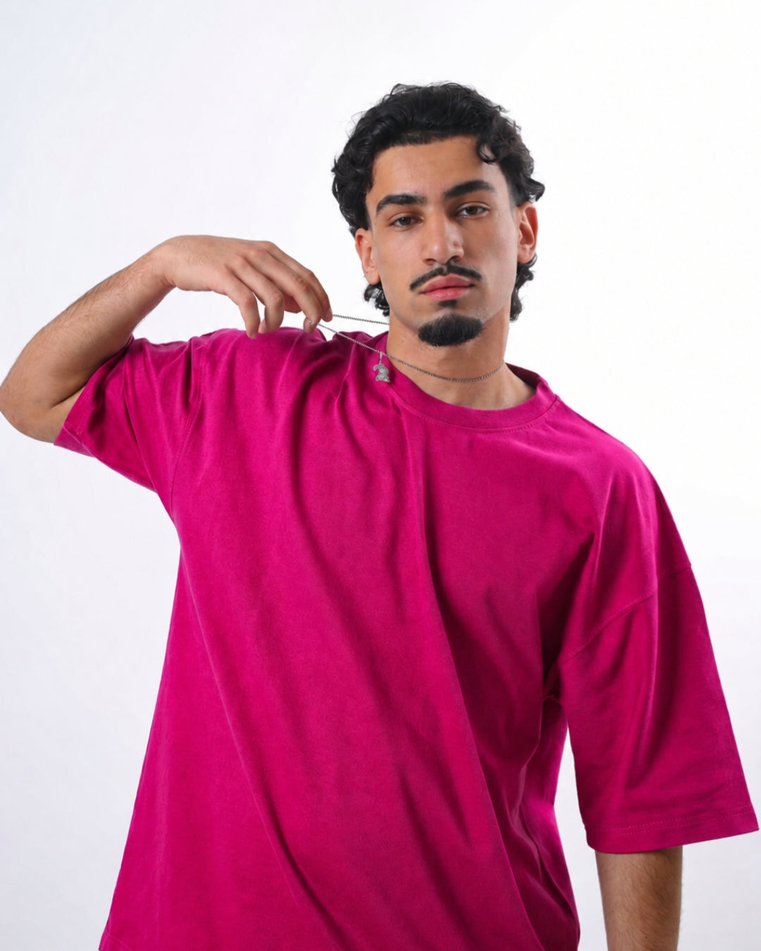 Oversized t-shirt -Fuchisa color