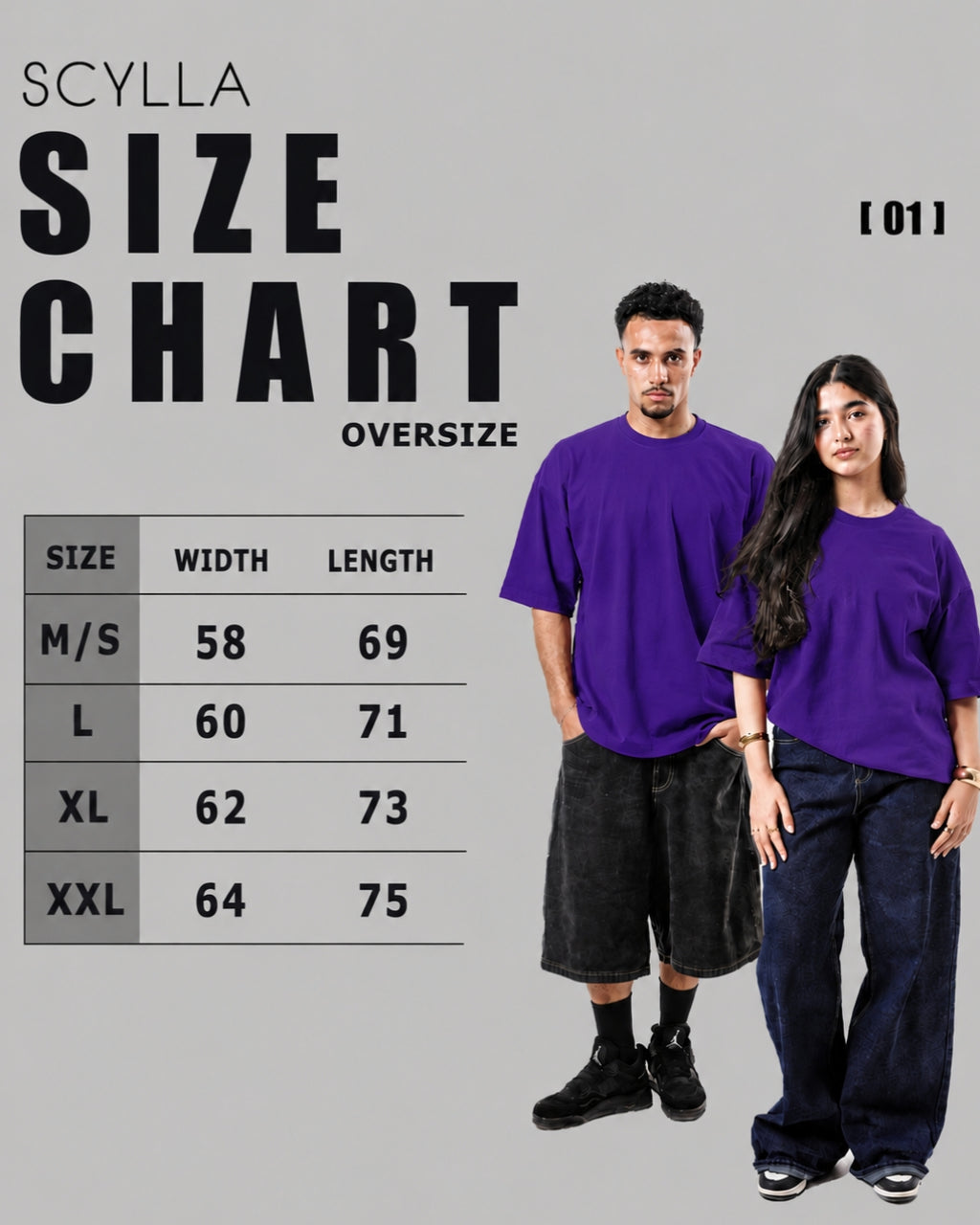 Oversized t-shirt -Purple color