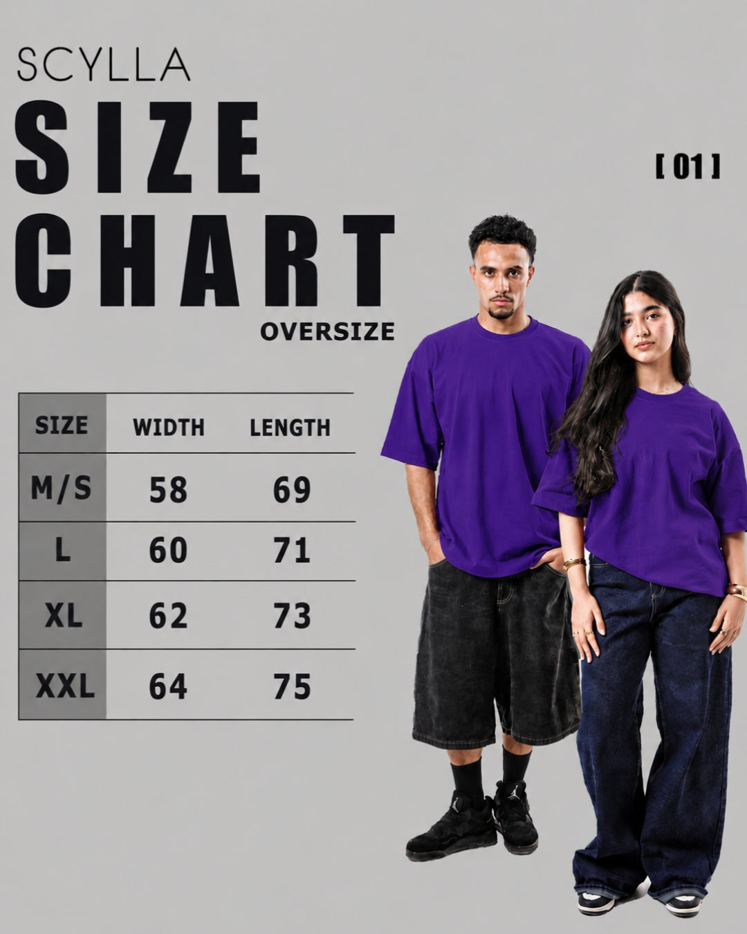 Oversized t-shirt -Purple color