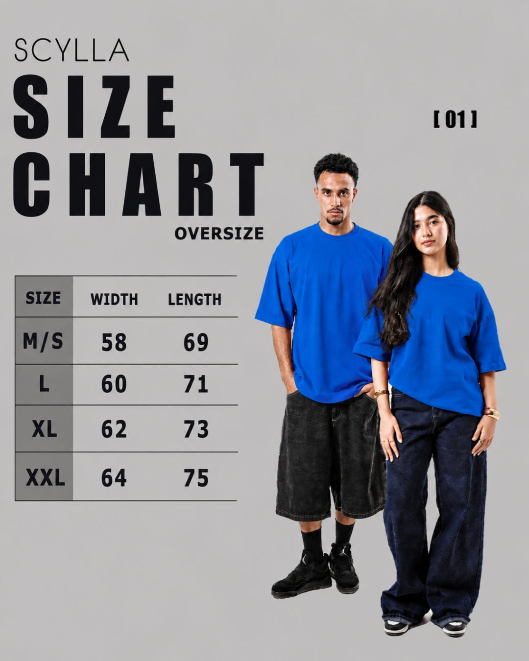 Oversized t-shirt -Blue color