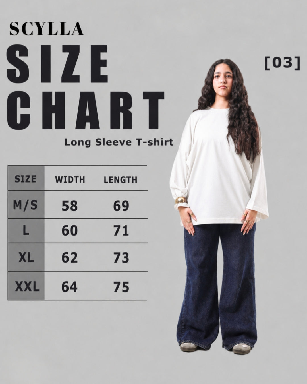 Long sleeve Oversized t-shirt -White color