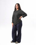 Long sleeve Oversized t-shirt -Dark Gray color