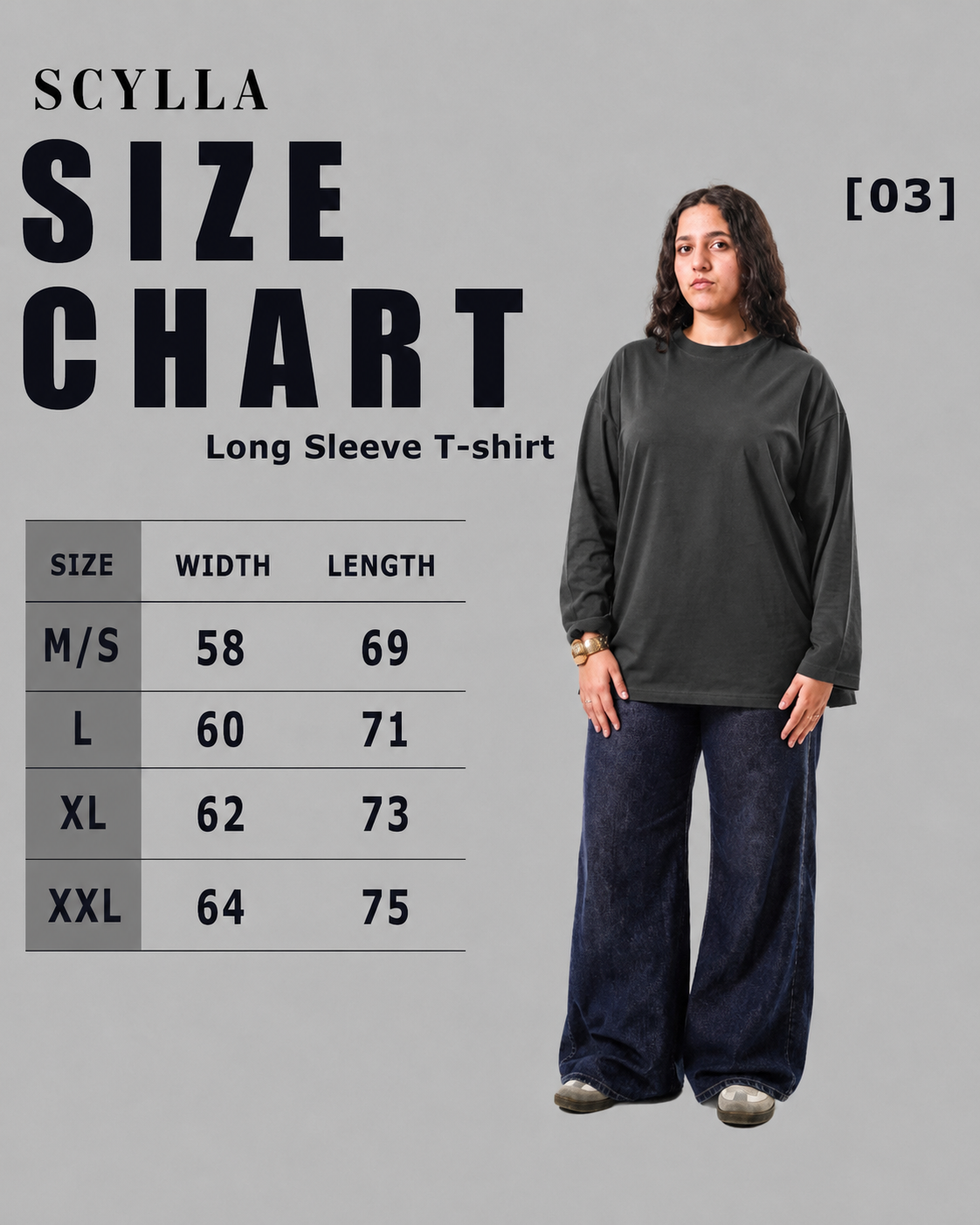 Long sleeve Oversized t-shirt -Dark Gray color